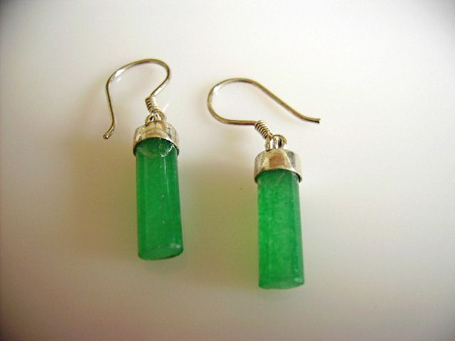 Boucles d'oreilles en jade (modle 7)